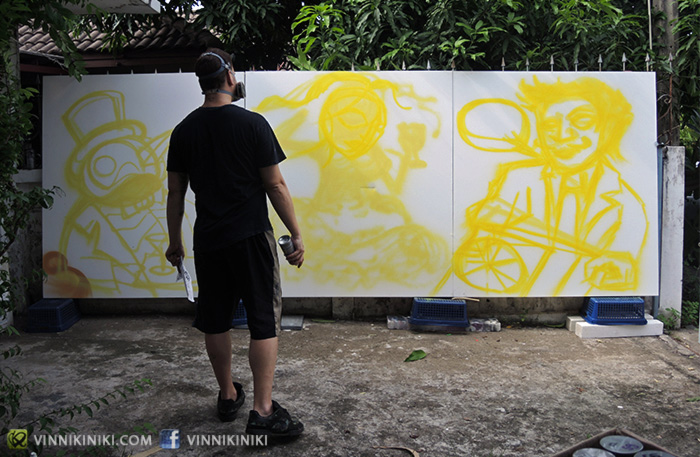 vinni kiniki graffiti art canvas